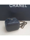 Caviar Vanity Bag Square Chain Cosmetic Case Black Cross AP1340 Mini - CHANEL - BALAAN 5