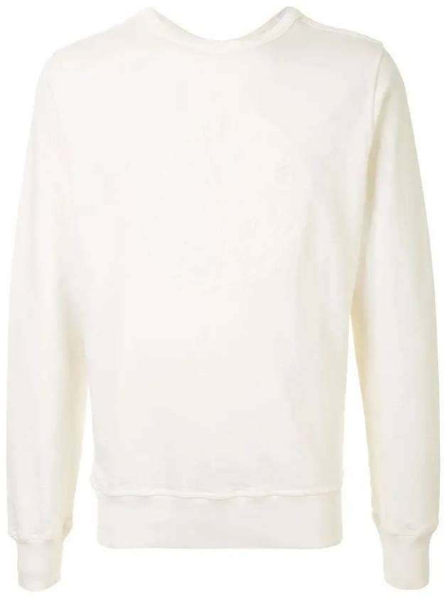 Double Embroidery Logo Sweatshirt Ivory - STONE ISLAND - BALAAN 2