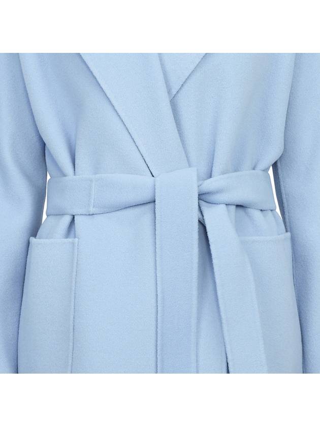 Rovo Wrap Wool Singe Coat Light Blue - MAX MARA - BALAAN 11