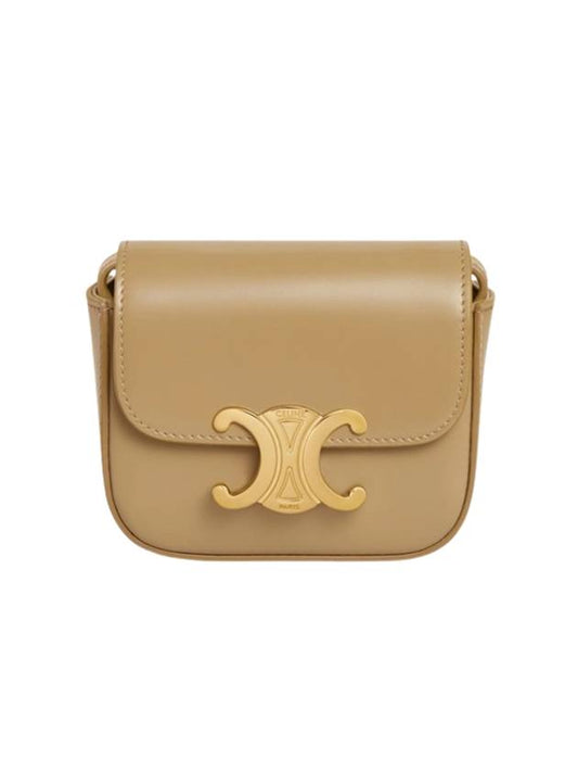 Triomphe Small Shiny Calfskin Cross Bag Olive - CELINE - BALAAN 1