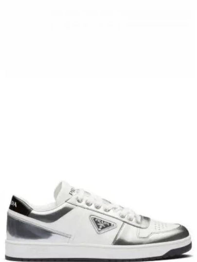 Downtown Logo Low Top Sneakers White Silver - PRADA - BALAAN 2