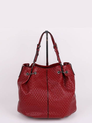 Patent red bucket type large shoulder bag - TOD'S - BALAAN 1