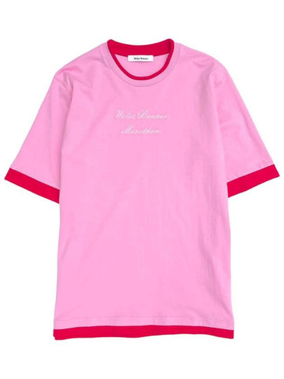 Marathon Short Sleeve T-Shirt Pink - WALES BONNER - BALAAN 2