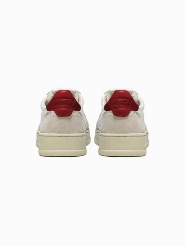 Medalist Leather Low-Top Sneakers Red White - AUTRY - BALAAN 4