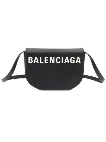 542207 Black leather lettering logo Bill Day gold plated small cross bag - BALENCIAGA - BALAAN 1