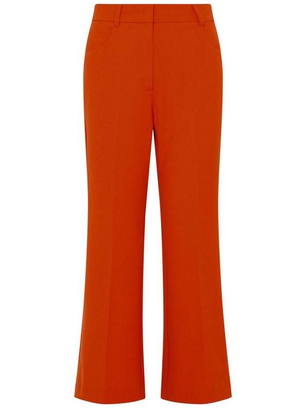 Women's Twill Kick Flare Wide Pants Tangerine - STELLA MCCARTNEY - BALAAN 2