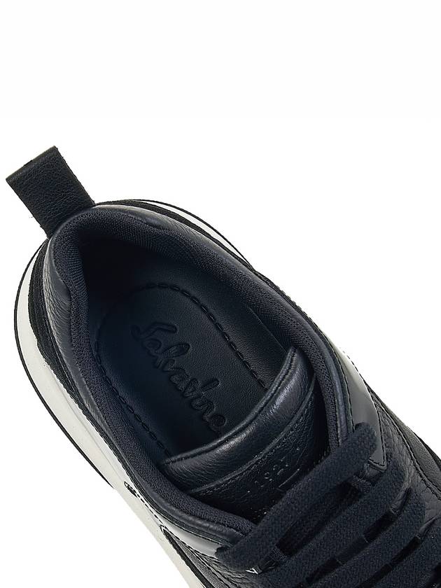 Casina Mix Low Top Sneakers Black - SALVATORE FERRAGAMO - BALAAN 8