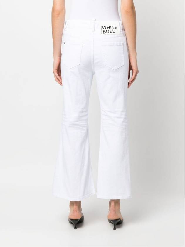 Crop Wide Jeans White - DSQUARED2 - BALAAN 7