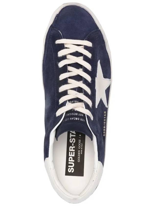 Superstar Suede Low Top Sneakers Navy - GOLDEN GOOSE - BALAAN 4