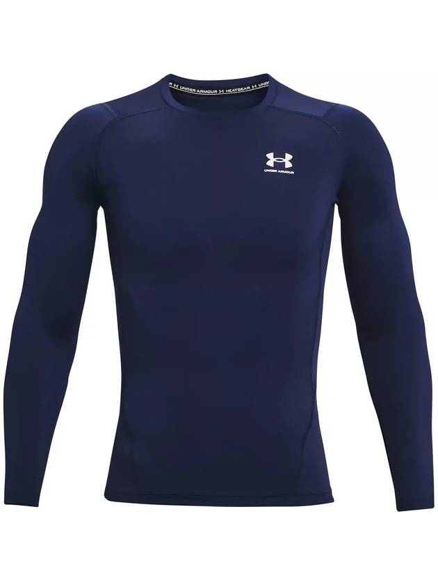 Men's Heat Gear Compression Long Sleeve T-Shirt Midnight Navy - UNDER ARMOUR - BALAAN 2