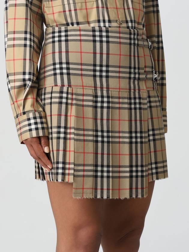 Vintage Check Wool Kilt pleated skirt Archive Beige - BURBERRY - BALAAN 6