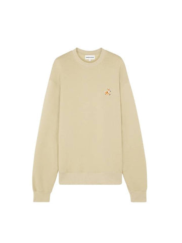 Speedy Fox Patch Comfort Sweatshirt Beige - MAISON KITSUNE - BALAAN 1