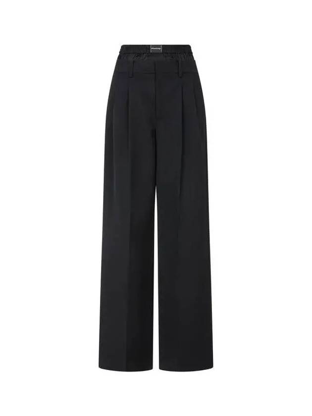 Trunk layered two chin wool pants black - ALEXANDER WANG - BALAAN 1