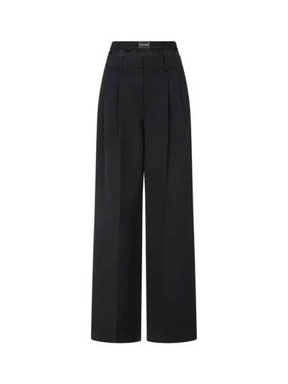 Trunk layered two chin wool pants black - ALEXANDER WANG - BALAAN 1