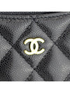 CH Classic Caviar Zipper Holder Wallet Black Gold CH41WT012 - CHANEL - BALAAN 6