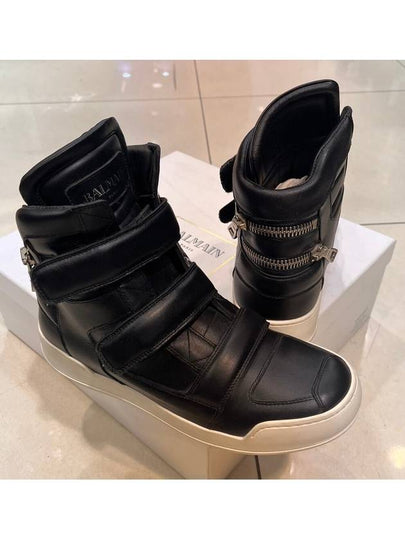 Double Zip High Top Sneakers Black - BALMAIN - BALAAN 2