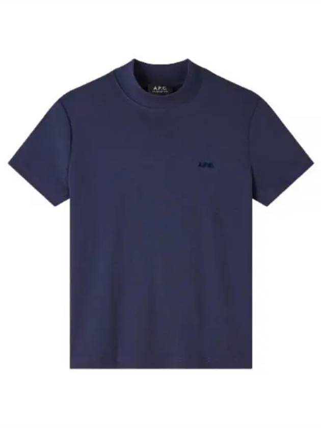 Caroll Logo Print Short Sleeve T-shirt Navy - A.P.C. - BALAAN 2