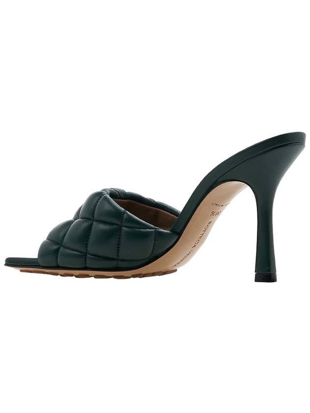 Quilted Nappa Sandal Heels Green - BOTTEGA VENETA - BALAAN 4