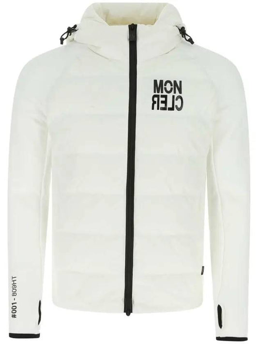 Grenoble Men's Hooded Zip-Up Padding White - MONCLER - BALAAN.