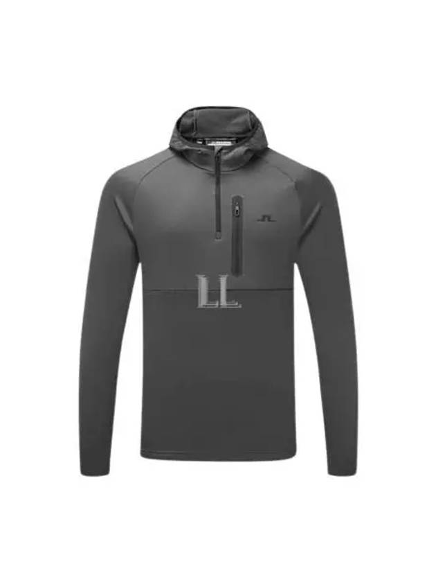 Men's Adam Quarter Zip Hoodie Grey - J.LINDEBERG - BALAAN 2