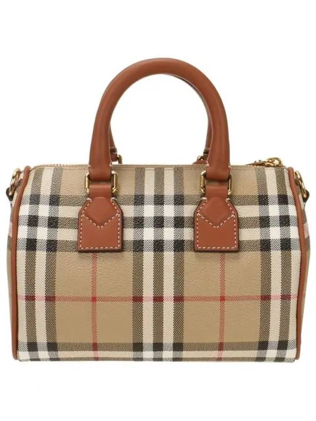 Check Mini Bowling Bag Archive Beige Briar Brown - BURBERRY - BALAAN 4