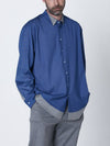 Men's Wing Collared Shirt blue gray - WHYSOCEREALZ - BALAAN 4