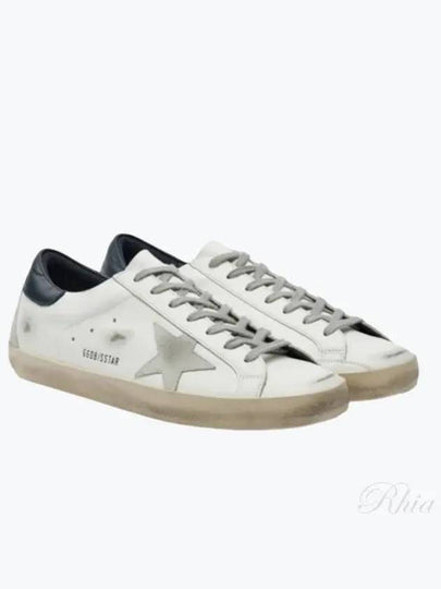 Men's Navy Tab Superstar Low Top Sneakers White - GOLDEN GOOSE - BALAAN 2