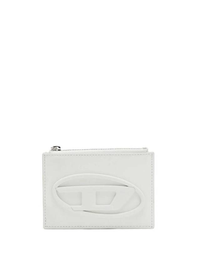 1DR Oval D Rodo Leather Card Wallet White - DIESEL - BALAAN 1