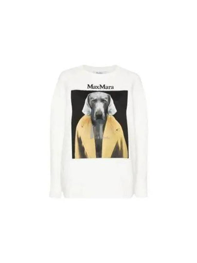 Bacco Embroidered Logo Sweatshirt White - MAX MARA - BALAAN 2