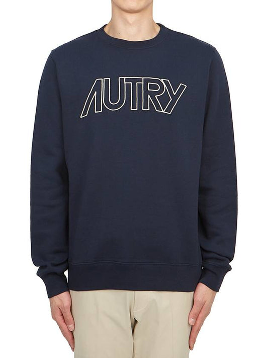 Men's brushed sweatshirt SWIM 408B BLUE - AUTRY - BALAAN 1