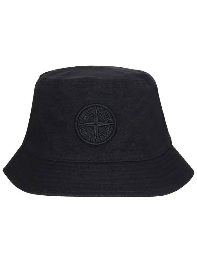 Compass Embroidered Bucket Hat Black - STONE ISLAND - BALAAN 3