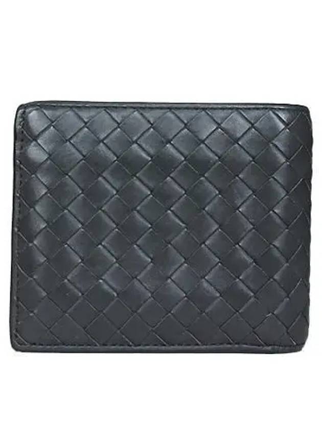 113993 Intrecciato Gray Leather Men s Ring Wallet - BOTTEGA VENETA - BALAAN 3