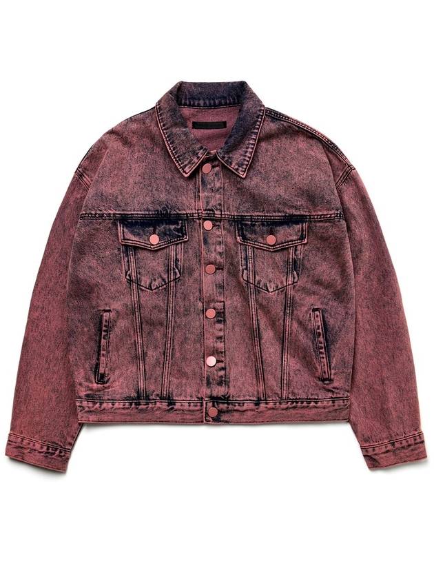 Oversized Trucker Denim Jacket Wine - C WEAR BY THE GENIUS - BALAAN 7