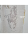 Pirouette au Galop Horse Drawing Pattern Cashmere Muffler Scarf Beige H392850T 04 - HERMES - BALAAN 6