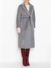 GENARCA Alpaca Wool Single Coat Gray - MAX MARA - BALAAN.