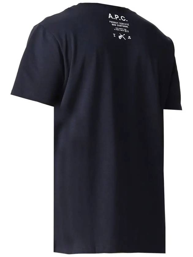 Mike Logo Short Sleeve T-shirt Navy - A.P.C. - BALAAN 4