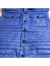 Grenoble Logo Patch Quilted Vest Blue - MONCLER - BALAAN 4