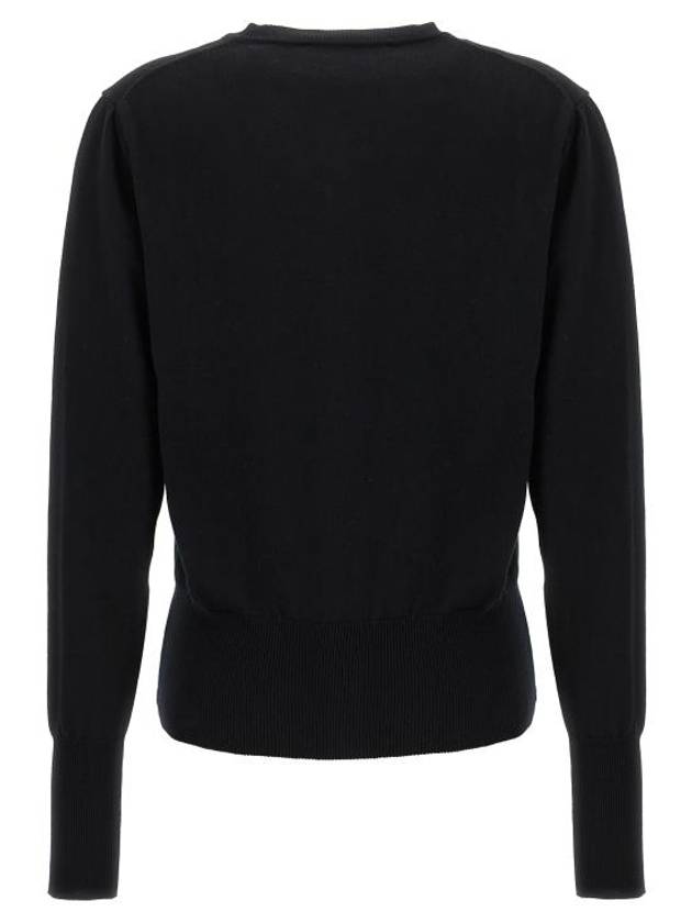 Bea Logo Wool Cardigan Black - VIVIENNE WESTWOOD - BALAAN 3