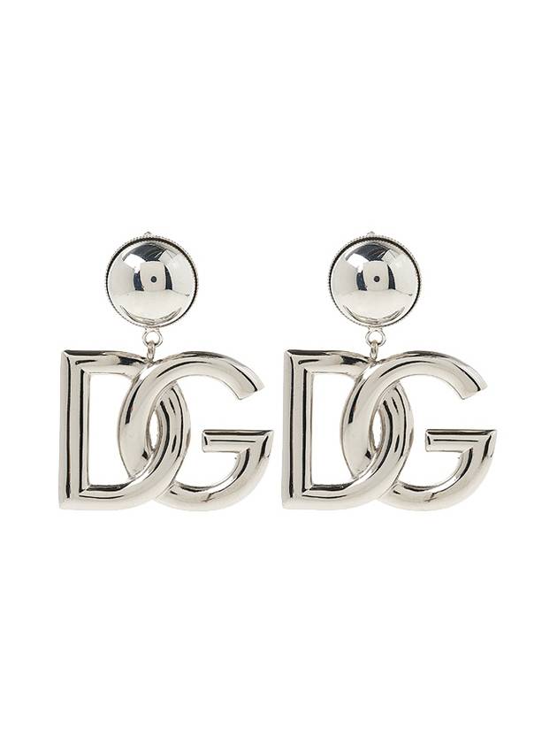 DG Logo Clip On Earrings Silver - DOLCE&GABBANA - BALAAN 10