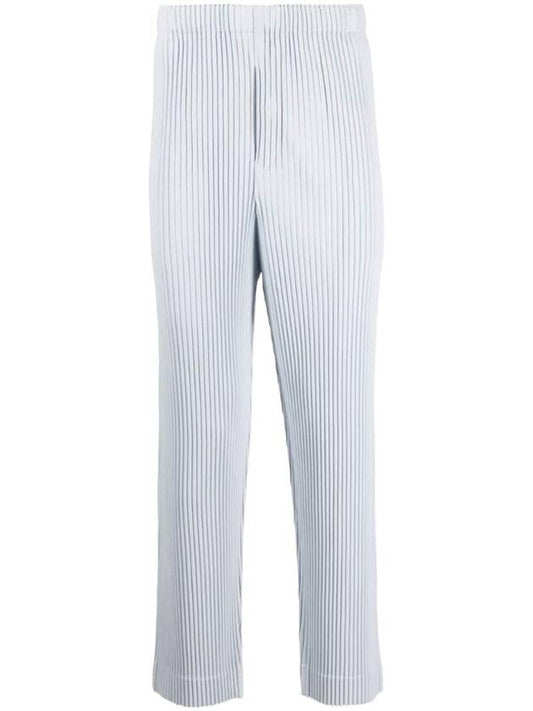 Homme Plissé Pleated Straight Pants Gray - ISSEY MIYAKE - BALAAN 1