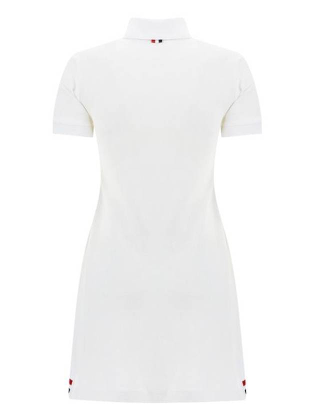 Women's Logo Patch Tennis Flare Short Dress White - THOM BROWNE - BALAAN 3