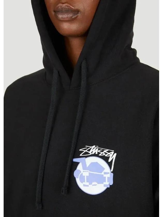 Skateman chest logo graphic print hooded sweatshirt - STUSSY - BALAAN 5