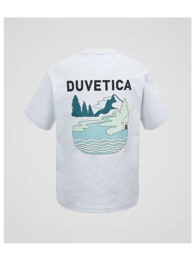 Points 5 Toqua Light Melange Gray Unisex Top - DUVETICA - BALAAN 1