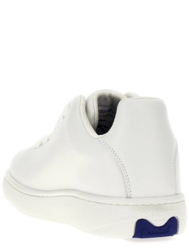 Debossed Logo Leather Low Top Sneakers White - BURBERRY - BALAAN 4