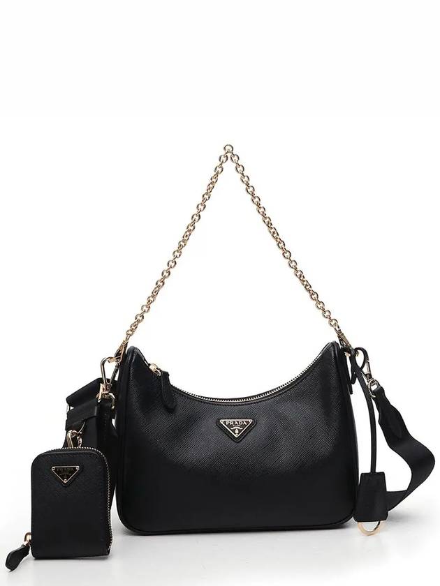 Re-Edition 2005 Saffiano Leather Shoulder Bag Black - PRADA - BALAAN 4