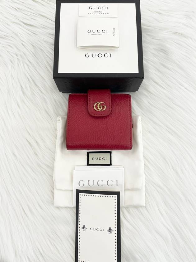 Women s GG Marmont Flap Bicycle Wallet Red 523193 Condition A - GUCCI - BALAAN 2