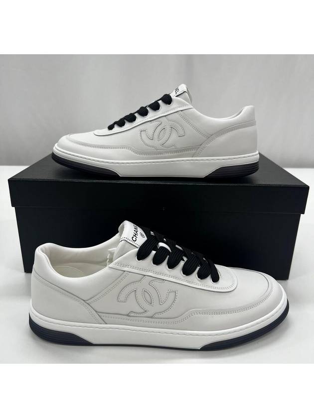 CC logo men s sneakers white G39980 - CHANEL - BALAAN 4