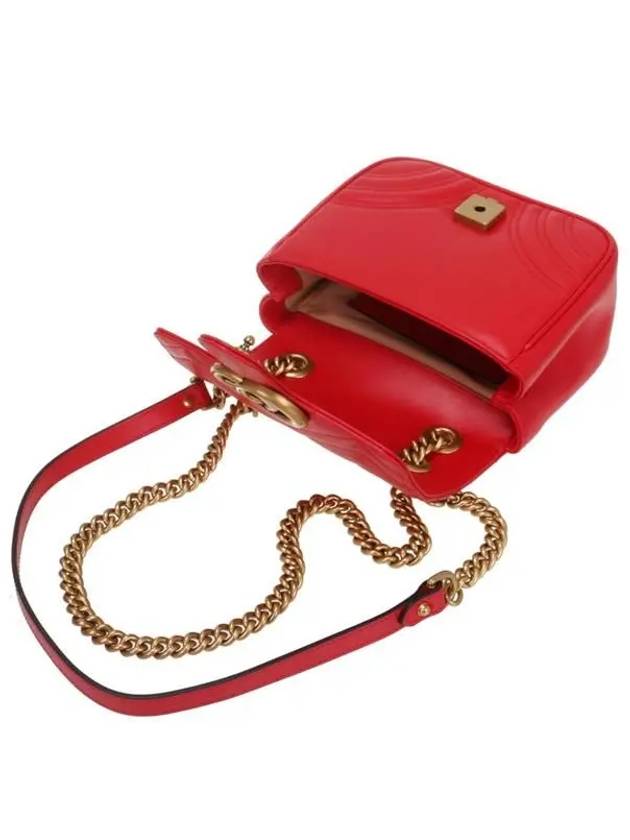 GG Marmont Matelasse Small Shoulder Bag Red - GUCCI - BALAAN 5