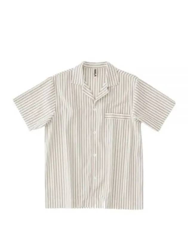 Poplin Pajamas Organic Cotton Short Sleeve Shirt Hopper Stripe - TEKLA - BALAAN 2