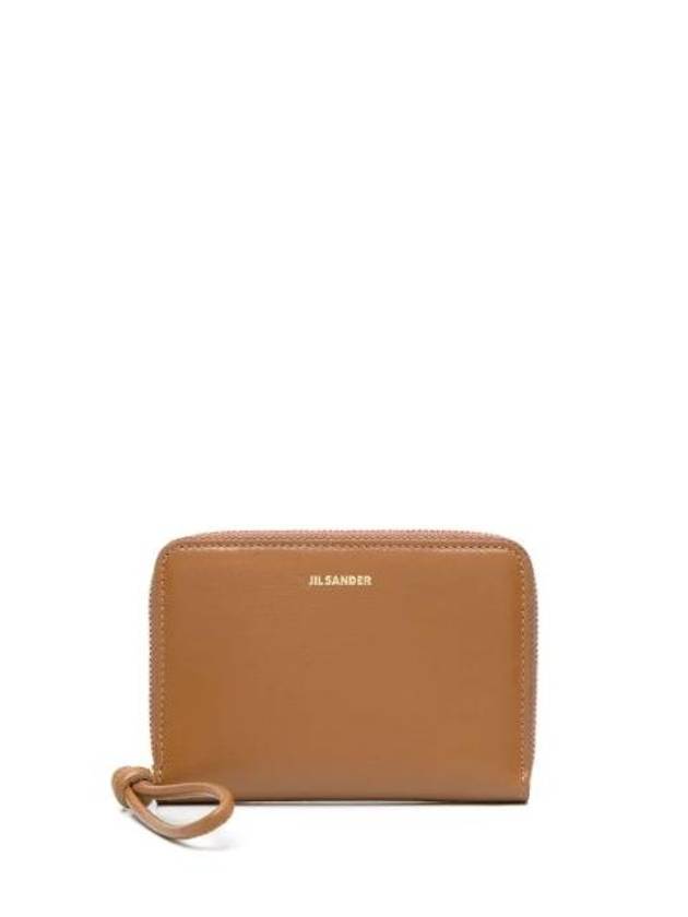 Around Zipper Leather Half Wallet Brown - JIL SANDER - BALAAN 1